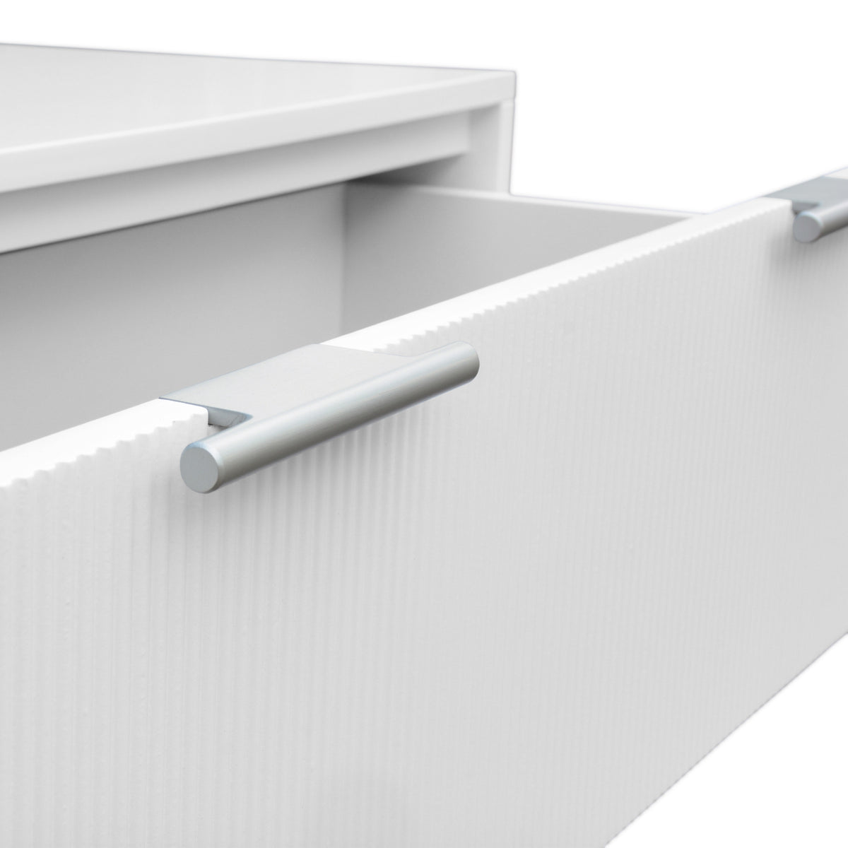 Wavey Bedside Table White