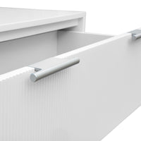 Wavey Bedside Table White