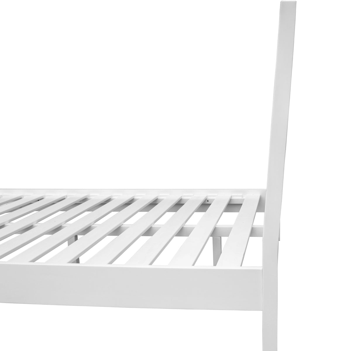 Wavey King Bed Frame White