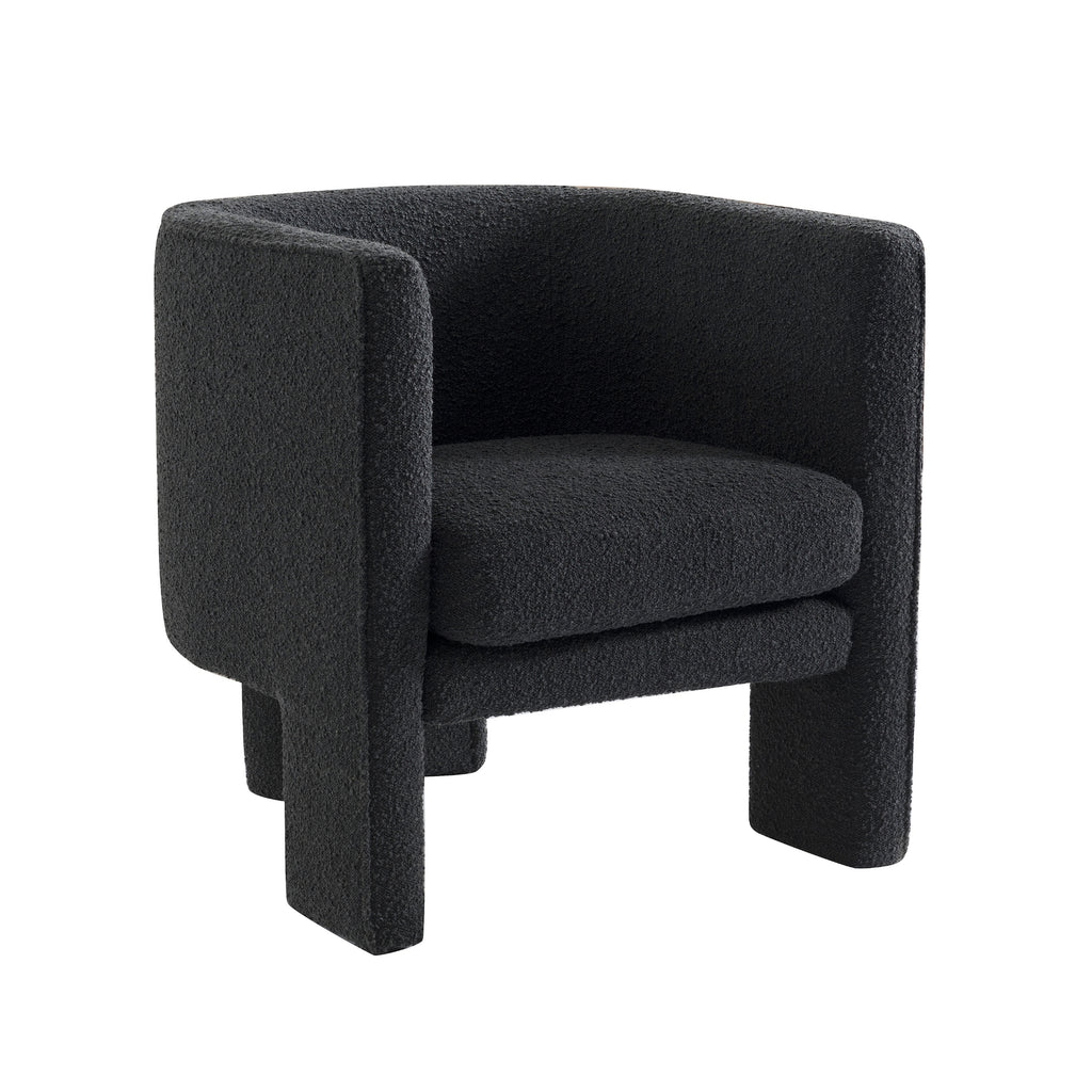 Wesley Occasional Boucle Chair Onyx