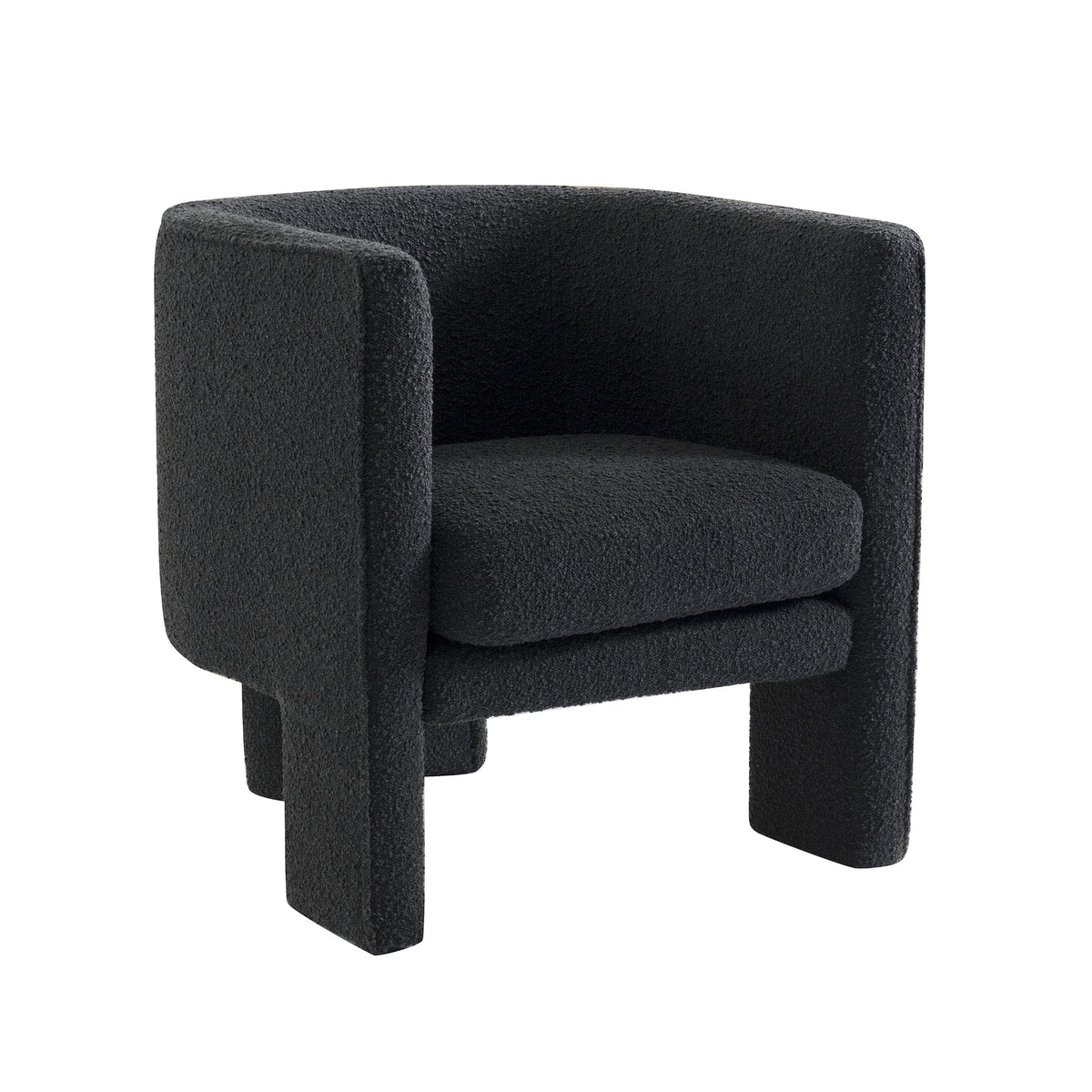 Wesley Occasional Boucle Chair Onyx