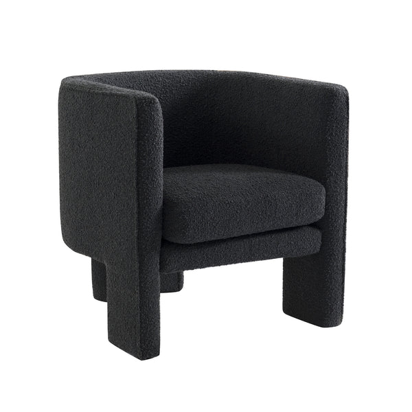 Wesley Occasional Boucle Chair Onyx
