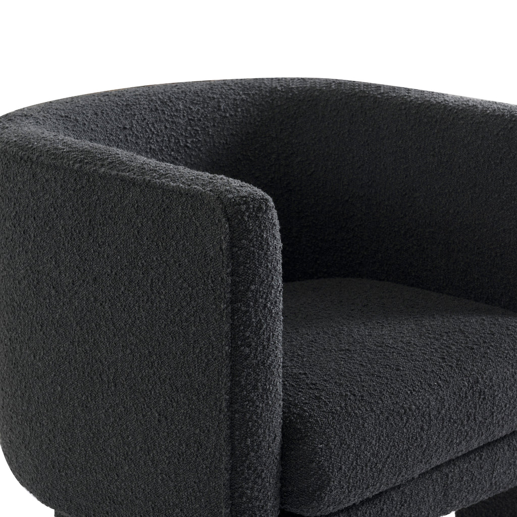 Wesley Occasional Boucle Chair Onyx