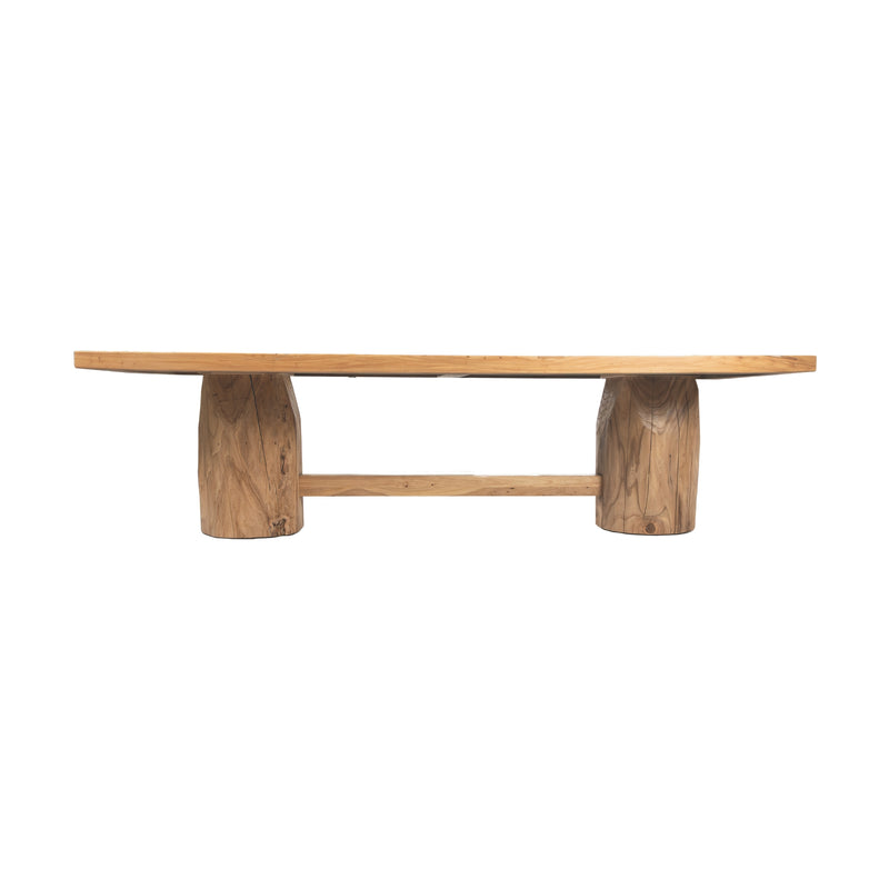 Winston 280cm Dining Table Reclaimed Elm Wood Natural