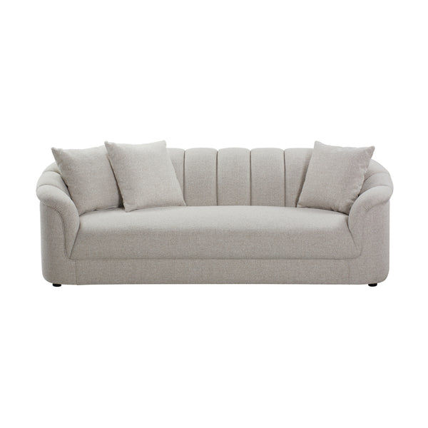 Yorker 3 Seater Fabric Sofa Beige