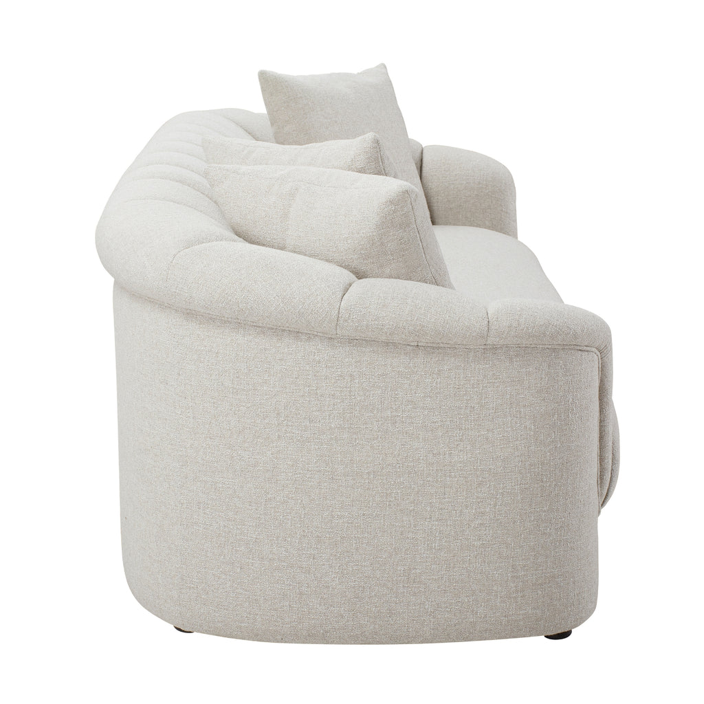 Yorker 3 Seater Fabric Sofa Beige