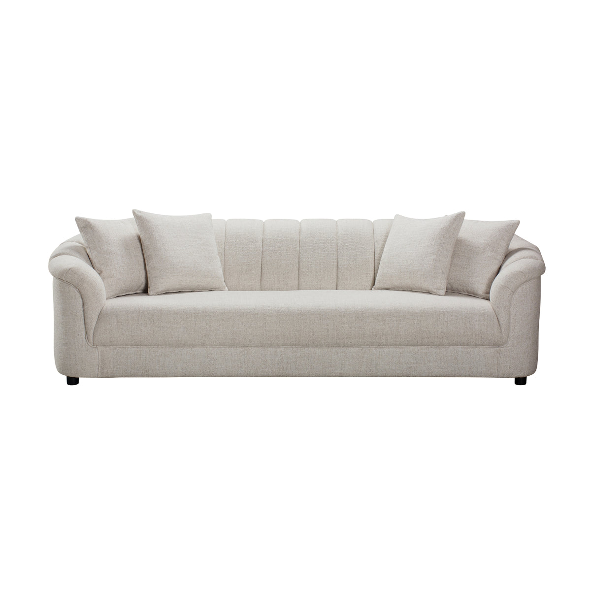 Yorker 4 Seater Fabric Sofa Beige
