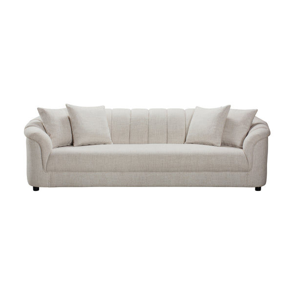 Yorker 4 Seater Fabric Sofa Beige