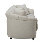 Yorker 4 Seater Fabric Sofa Beige