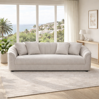 Yorker 4 Seater Fabric Sofa Beige