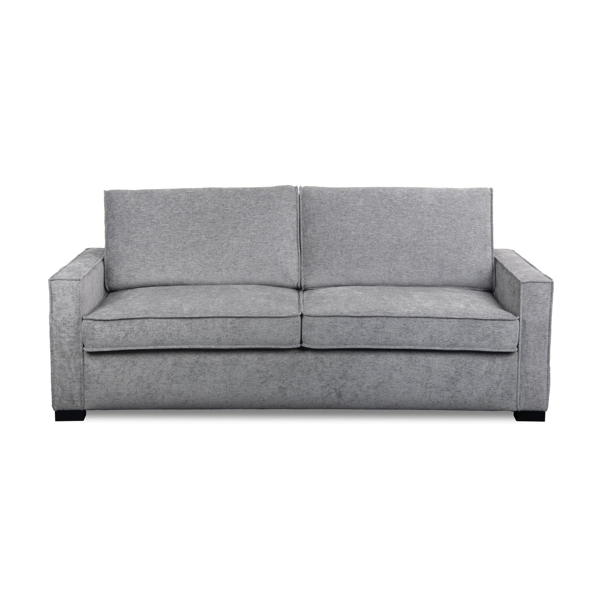 Zeplin Fabric Sofa Queen Bed Lounge Couch Memory Foam Mattress Slate Light Grey