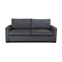 Zeplin Fabric Sofa Queen Bed Lounge Couch Memory Foam Mattress Storm Dark Grey
