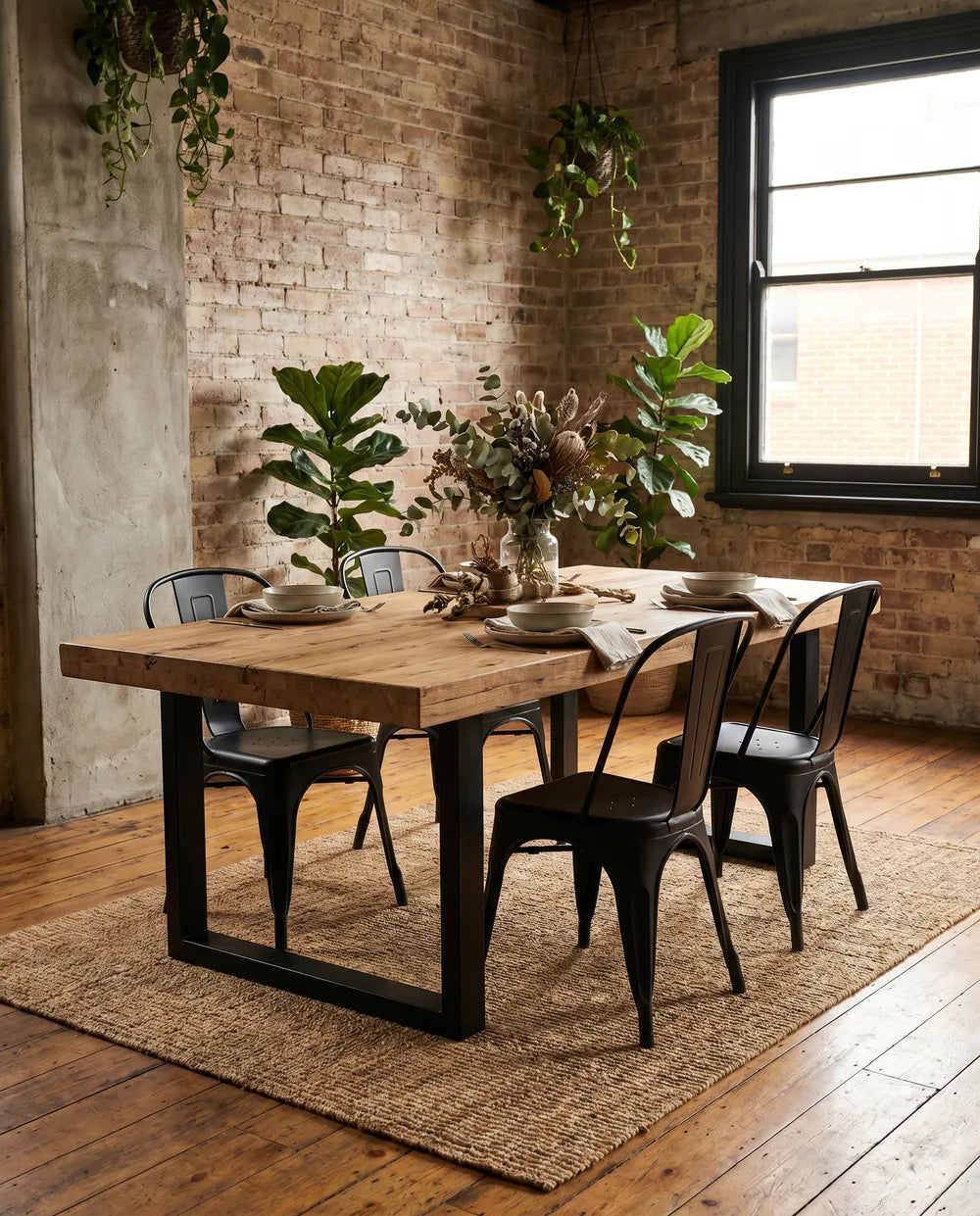 Industrial range — Elm and blackened steel